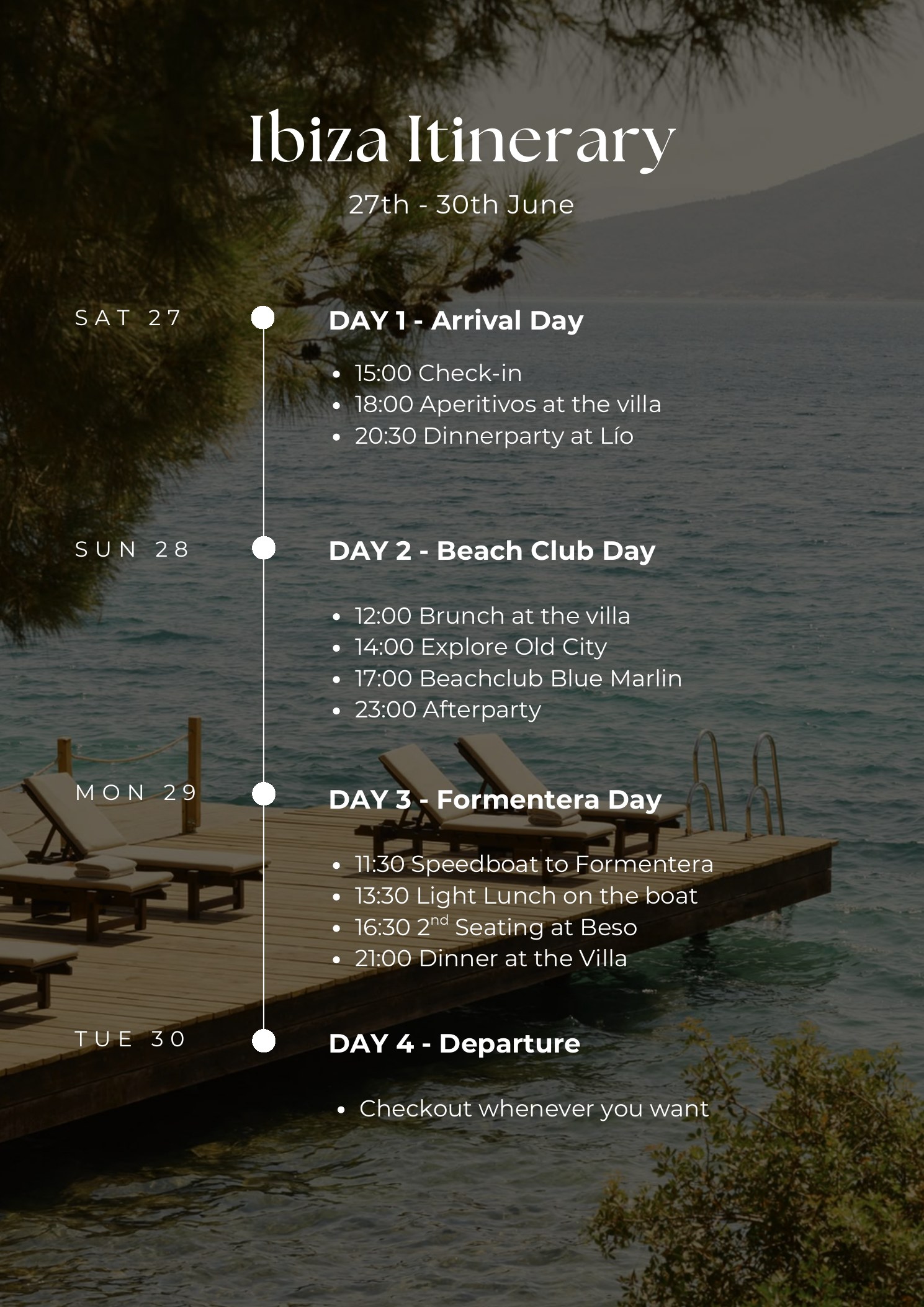 Ibiza Itinerary